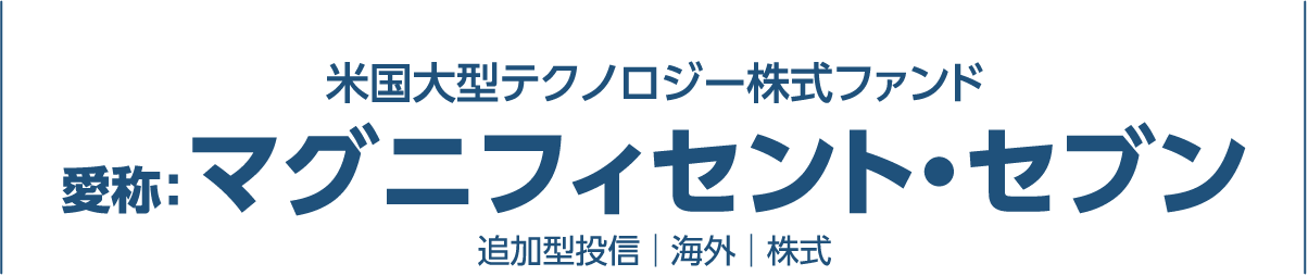 米国大型テクノロジー株式ファンド 愛称：マグニフィセント・セブン 追加型投信 │ 海外 │ 株式