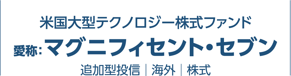 米国大型テクノロジー株式ファンド 愛称：マグニフィセント・セブン 追加型投信 │ 海外 │ 株式